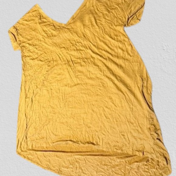 Mustard Criss Cross Back Tunic Top - Picture 7 of 9